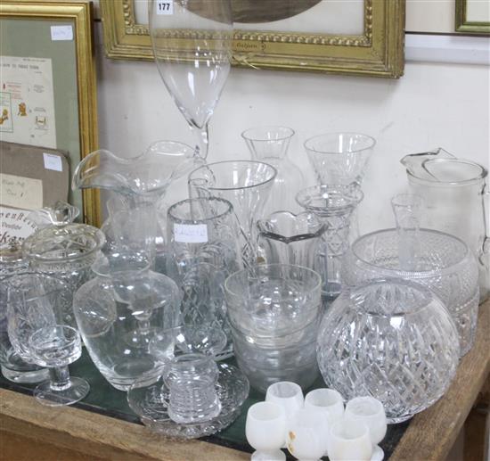 A collection of glassware